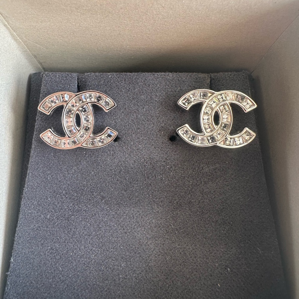 Authentic Chanel CC Earrings